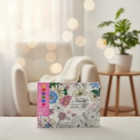 دفتر تلوين A5 مع فرشاة و الوان من مجموعة الزهور وا...