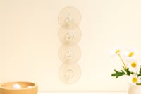 علاقات جدارية دائرية شفافة كبيرة - 4 قطع