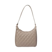 حقيبة كتف بنمط ماسي - بني