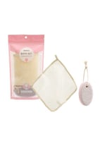 طقم استحمام منشفة للتقشير مع حجر تقشر