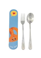 مجموعة ادوات المائدة من هابي فود - ملعقة و شوكة -...