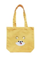 حقيبة تسوق من سلسلة وجوه الحيوانات - أصفر - 31x34...
