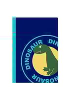 دفتر من سلسلة الديناصورات حجم A5 - 40 ورقة - ازرق