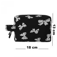 حقيبة مستحضرات تجميل متسطيلة جذابة - اسود - 18x13...