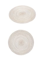 مفرش طاولة دائري - بيج