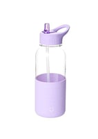 مطارة ماء بلاستيكية بمقبض وغطاء - 1000مل - بنفسجي