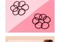 ربطة شعر صغيرة لون اسود 80قطعة