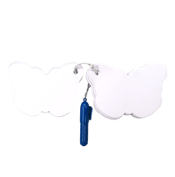 أوراق ملاحظات لاصقة مع قلم حبر جاف على شكل فراشة م...