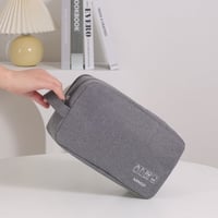 حقيبة أدوات الزينة بتصميم جاف مع حزام جانبي - رماد...