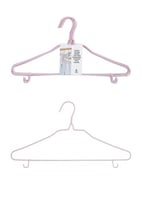 معلاق ملابس مع مشبك 6 قطع - وردي