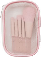 طقم فرشاة مكياج صغيرة من سلسلة اللون الوردي مع حاف...