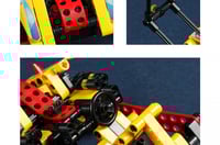 طقم تركيب سيارة سباق (اصفر 250قطعة) - 11x18 سم