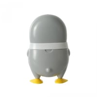 براية مع محاية على شكل بطريق - رمادي