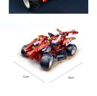 طقم تركيب سيارة سباق (احمر 250قطعة) - 11x18 سم