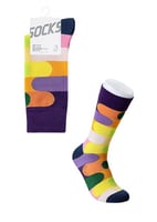 شراب طويل ملون للجنسين (21سم) - ملون - مقاس 36 - 3...