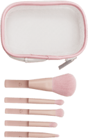 طقم فرشاة مكياج صغيرة من سلسلة اللون الوردي مع حاف...