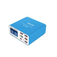 توصيلة الشاحن الذكيه مزود بشاشة رقميه و 6 منافذ شح...