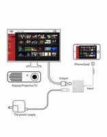 وصلة لايتنينج الى HDMI AV لون ابيض
