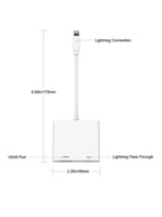 وصلة لايتنينج الى HDMI AV لون ابيض