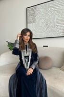 ثوب عسيري "كحلي" بتصميم عصري