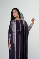 ثوب عسيري بنفسجي بـ تصميم عصري