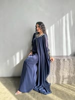 ثوب عسيري كحلي بـ تصميم عصري #2