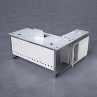 مكتب زجاج مودرن ١٤٠سم