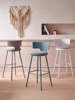 كرسي كونتر دائري - اسود