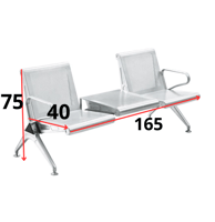 كنب مكتبي ثنائي بطاولة شاي