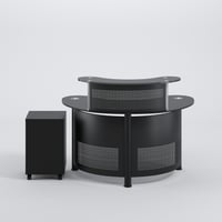 كونتر زجاج مودرن شبه دائري