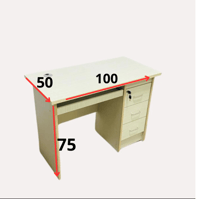 مكتب خشب 1م مودرن - بني