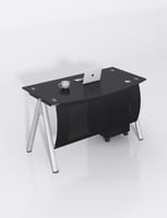 مكتب زجاج مودرن بمقاس 120سم