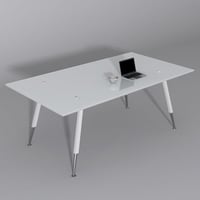 طاولة اجتماع زجاج 2م