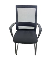 كرسي مكتب شبك ثابت - اسود