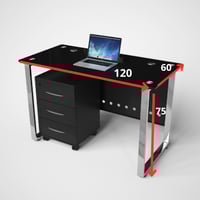 مكتب زجاج تصميم مودرن 120سم