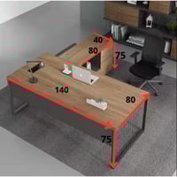 مكتب خشب 140سم مودرن ستايل