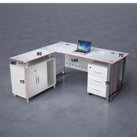 مكتب زجاج مودرن ١٤٠سم