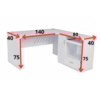 مكتب ميلامين 140سم مودرن