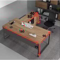 مكتب خشب 180سم مودرن ستايل