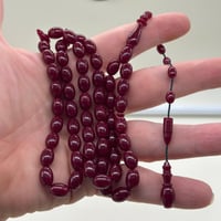 سبحة مساطر الماني قديم خراطة العسكري لون كرزي