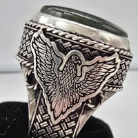 خاتم عقيق يماني فضه ثقل عيار 950