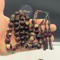 سبحة كهرمان طبيعي حر سومطري ملطخ مع عينة طبيعية من...