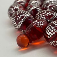 سبحة فاتوران احمر مطعم بفضه عيار 1000 خراطه ملكي