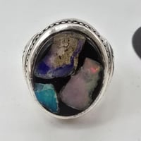 خاتم اوبال افريقي فضه عيار 950