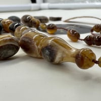 سبحة ترسة ظهر سلحفاة طبيعي مع عينة طبيعية وشهادة ا...