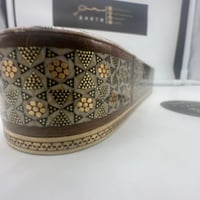 علبة خشبية صناعة يدوية فاخرة مطعمه بالعاج والنحاس