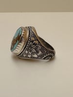 خاتم فيروز ناشابوري فضه عيار 925 صياغة الشريف