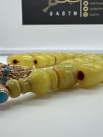 1-سبحة فاتوران الماني لون ليموني عدد الخرز 34