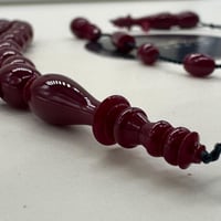 سبحة مساطر الماني قديم خراطة العسكري لون كرزي