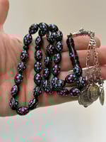 سبحة كوك مطعم بالفضه وتراب الفيروز وتراب المرجان